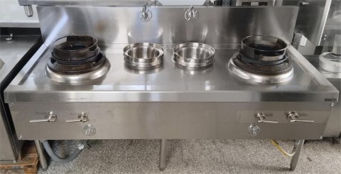 Εστία Αερίου Wok Επιδαπέδιο 200x80x110Cm Με 2 Καυστήρες Μεταχειρισμένo